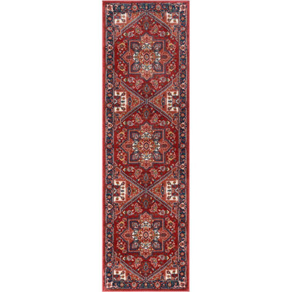 Jackie Crimson Traditional Medallion Tribal Rug TU-90