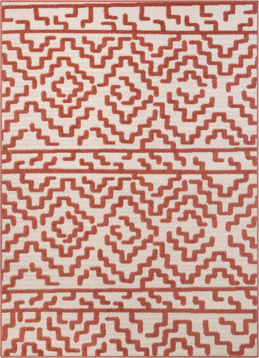 Katrin Rust Contemporary Geometric Rug VAL-20