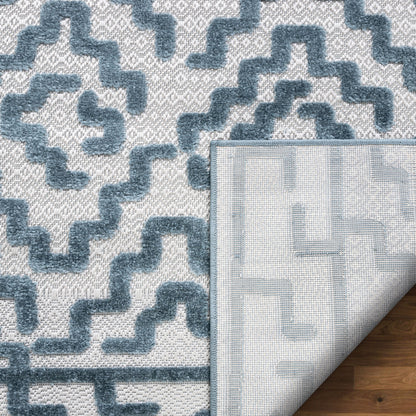 Katrin Blue Contemporary Geometric Rug VAL-24