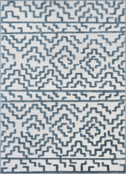 Katrin Blue Contemporary Geometric Rug VAL-24