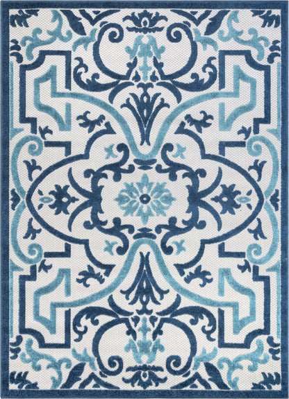 Toma Blue Victorian Geometric Rug VAL-34