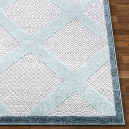 Galena Blue Contemporary Geometric Rug VAL-76