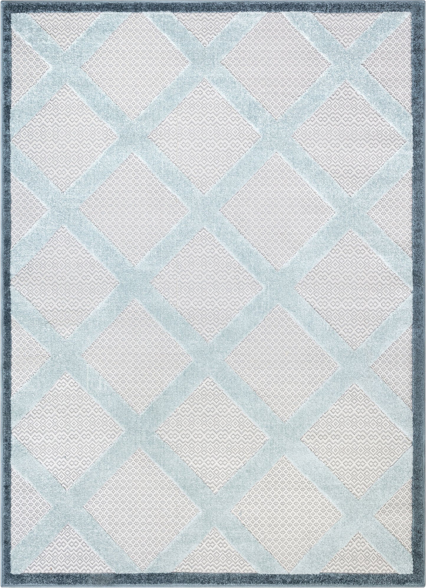 Galena Blue Contemporary Geometric Rug VAL-76