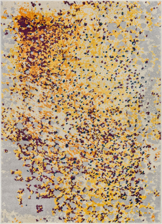 Magari  Yellow Modern Abstract Rug VE-61