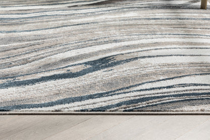 Stella Modern Abstract Striped Grey Rug VER-107