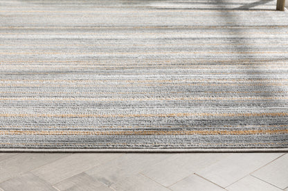 Giselle Modern Abstract Striped Grey Rust Rug VER-110