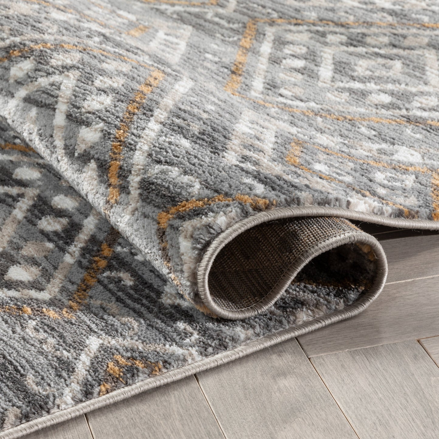 Sasha Moroccan Trellis Grey Rug VER-17