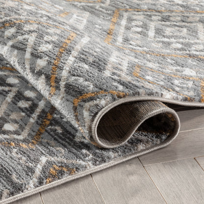 Sasha Moroccan Trellis Grey Rug VER-17