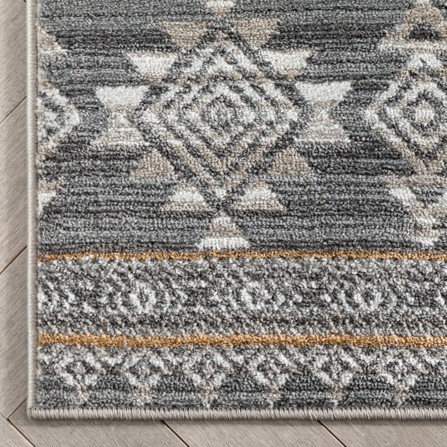 Sasha Moroccan Trellis Grey Rug VER-17