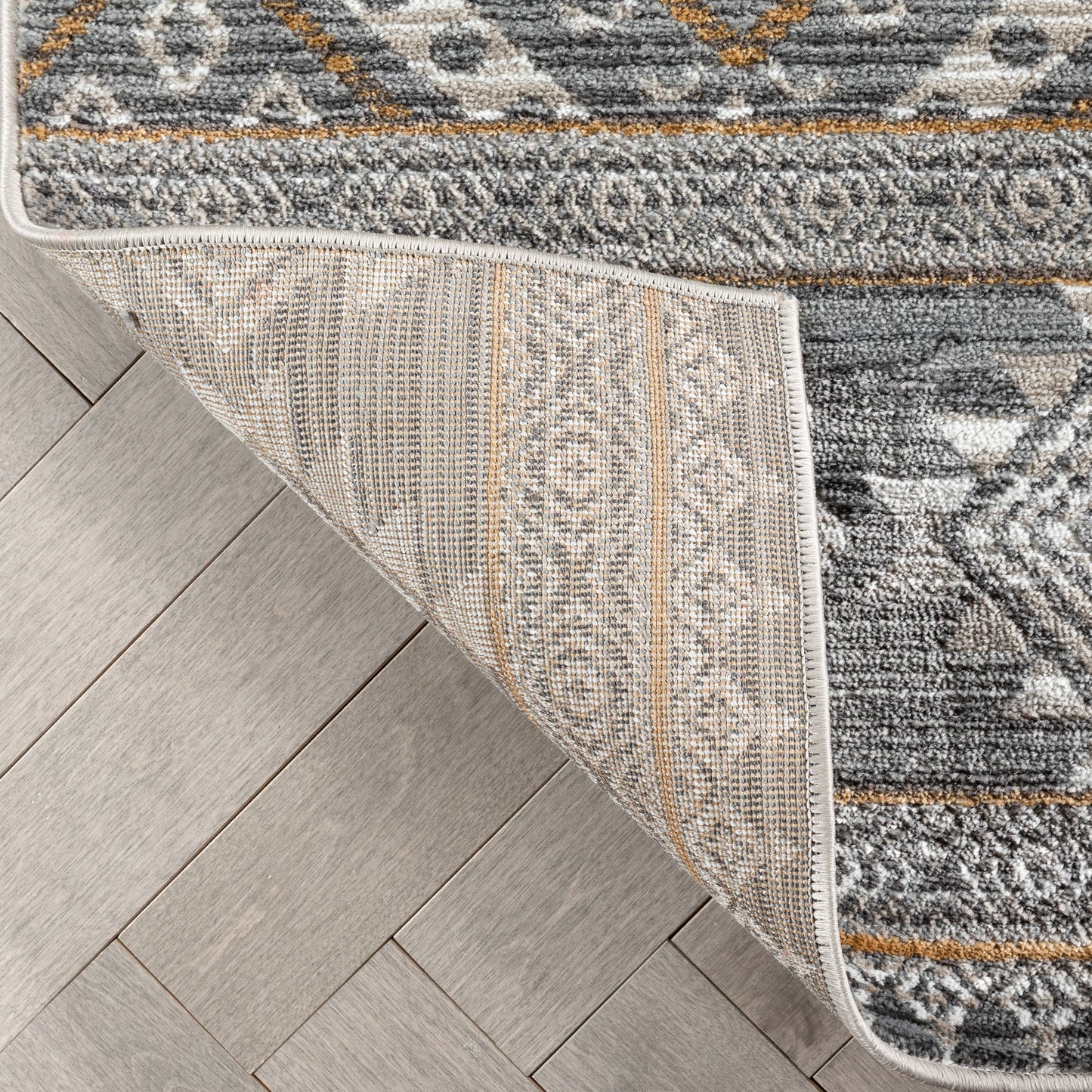 Sasha Moroccan Trellis Grey Rug VER-17