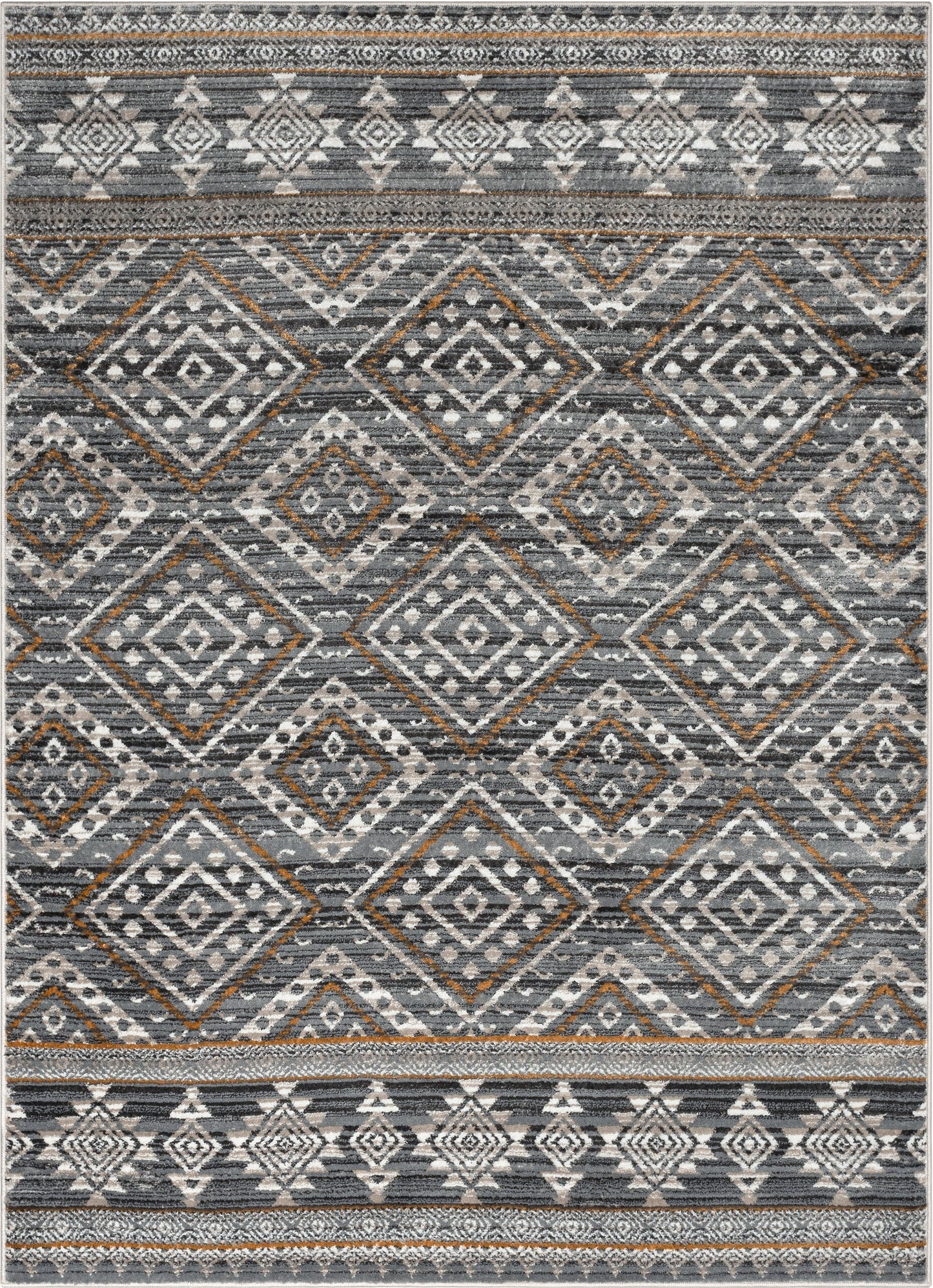 Sasha Moroccan Trellis Grey Rug VER-17