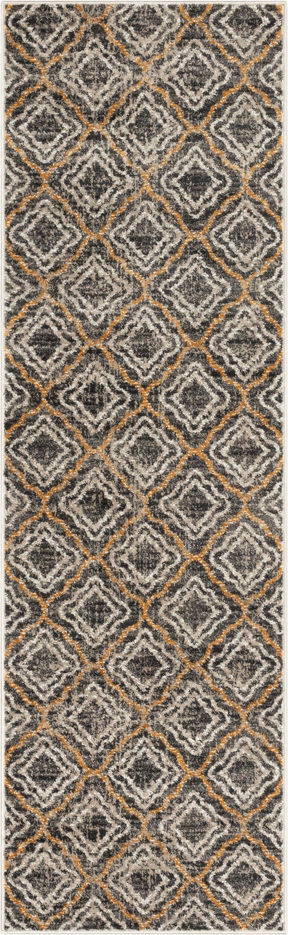 Rowan Moroccan Lattice Trellis Grey Rug VER-27