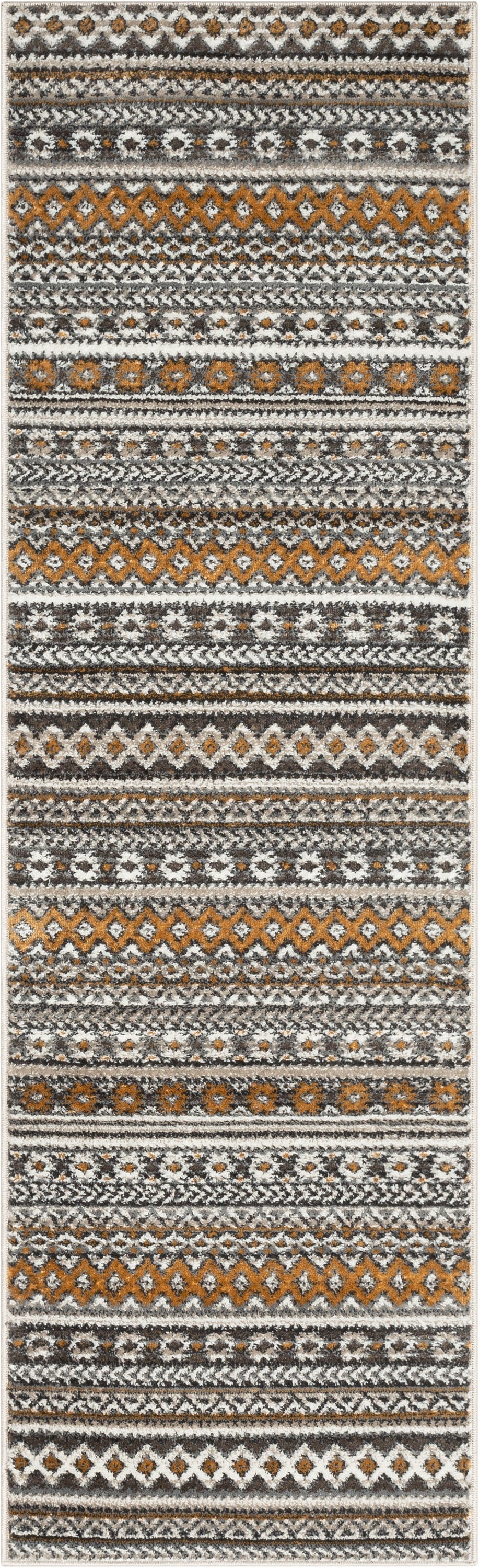 Sahil Moroccan Tribal Stripes Grey Rug VER-47