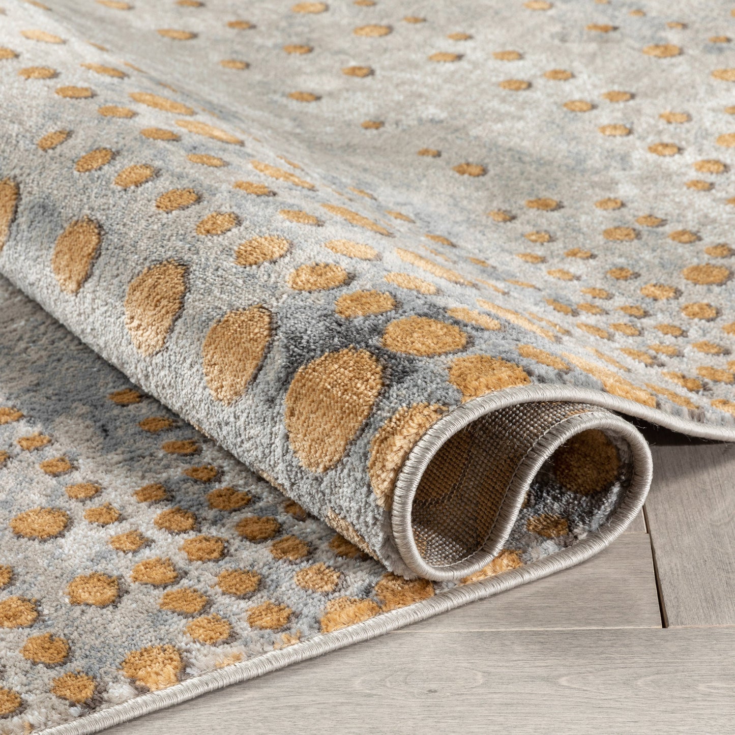 Elyse Modern Abstract Dots Grey Rug VER-67