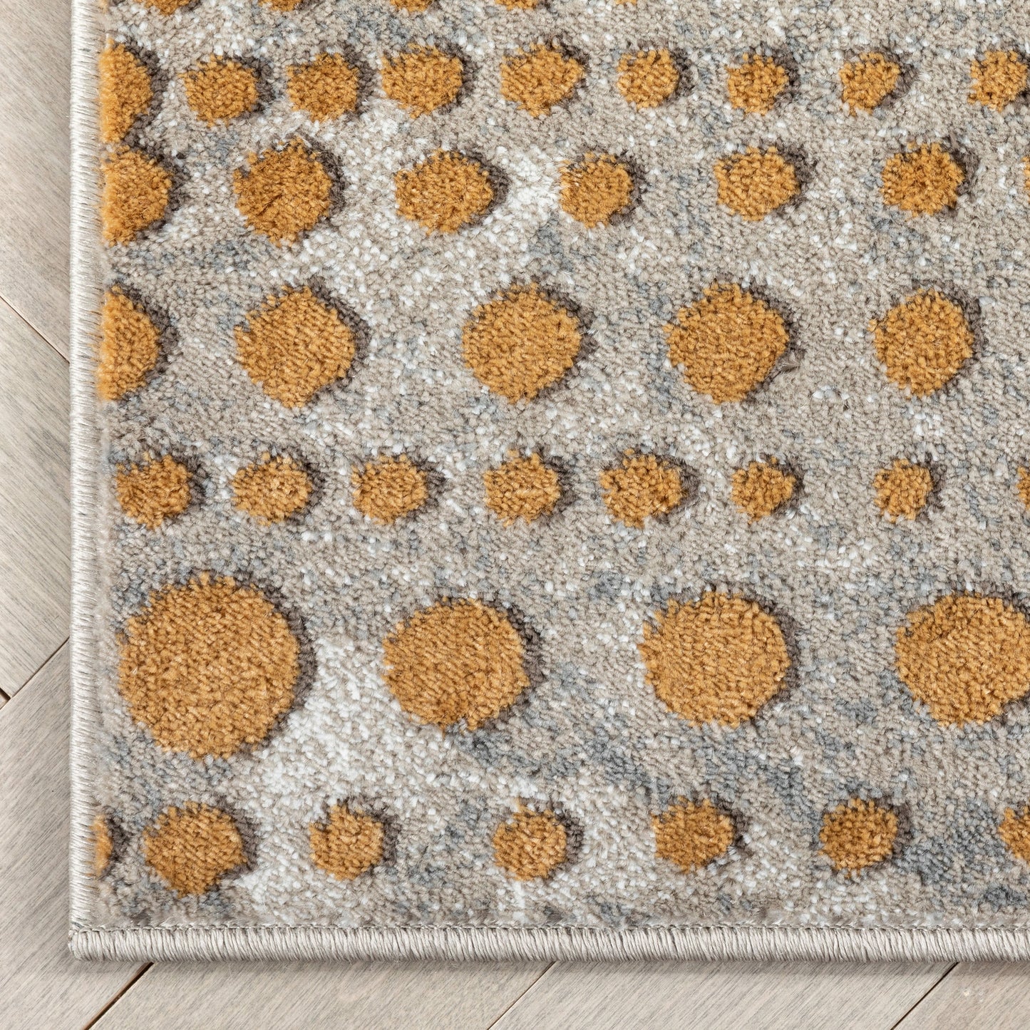 Elyse Modern Abstract Dots Grey Rug VER-67