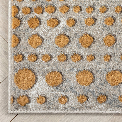 Elyse Modern Abstract Dots Grey Rug VER-67