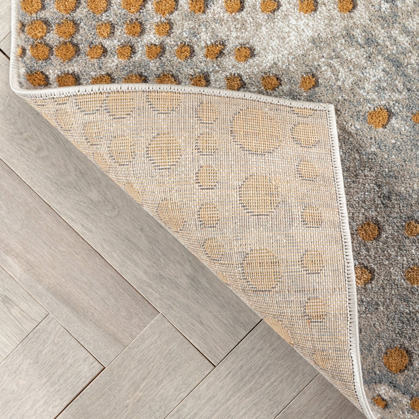 Elyse Modern Abstract Dots Grey Rug VER-67