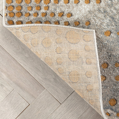 Elyse Modern Abstract Dots Grey Rug VER-67