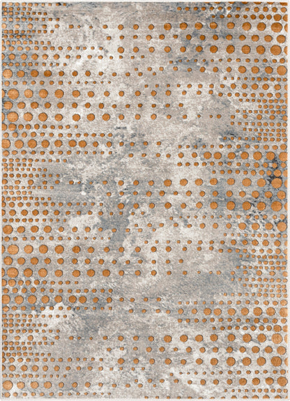 Elyse Modern Abstract Dots Grey Rug VER-67