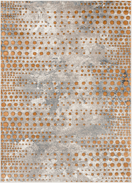 Elyse Modern Abstract Dots Grey Rug VER-67