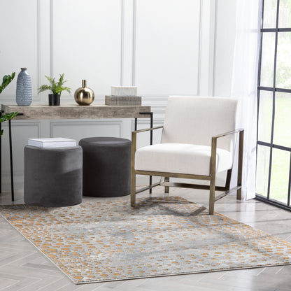 Elyse Modern Abstract Dots Grey Rug VER-67