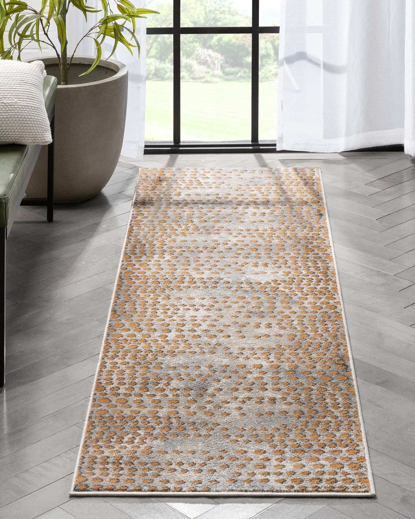 Elyse Modern Abstract Dots Grey Rug VER-67