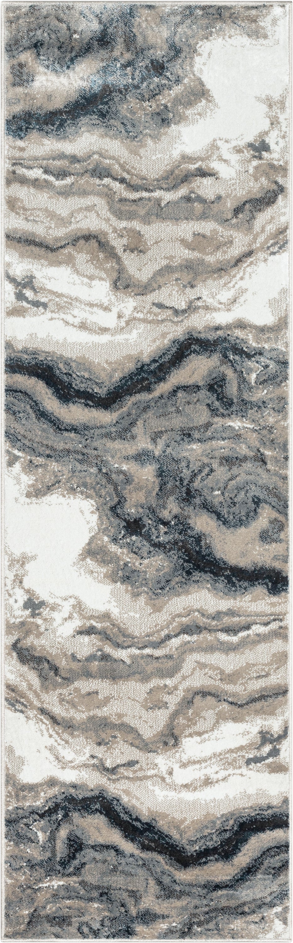Yara Modern Abstract Grey Rug VER-87