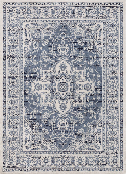 Benjamin Dark Blue Vintage Medallion Rug VR-04