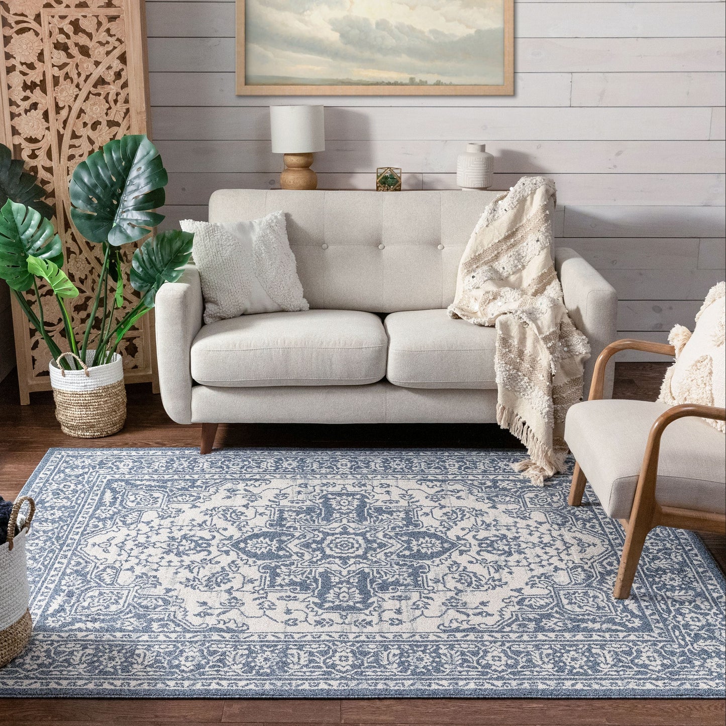 Benjamin Blue Vintage Medallion Rug VR-06