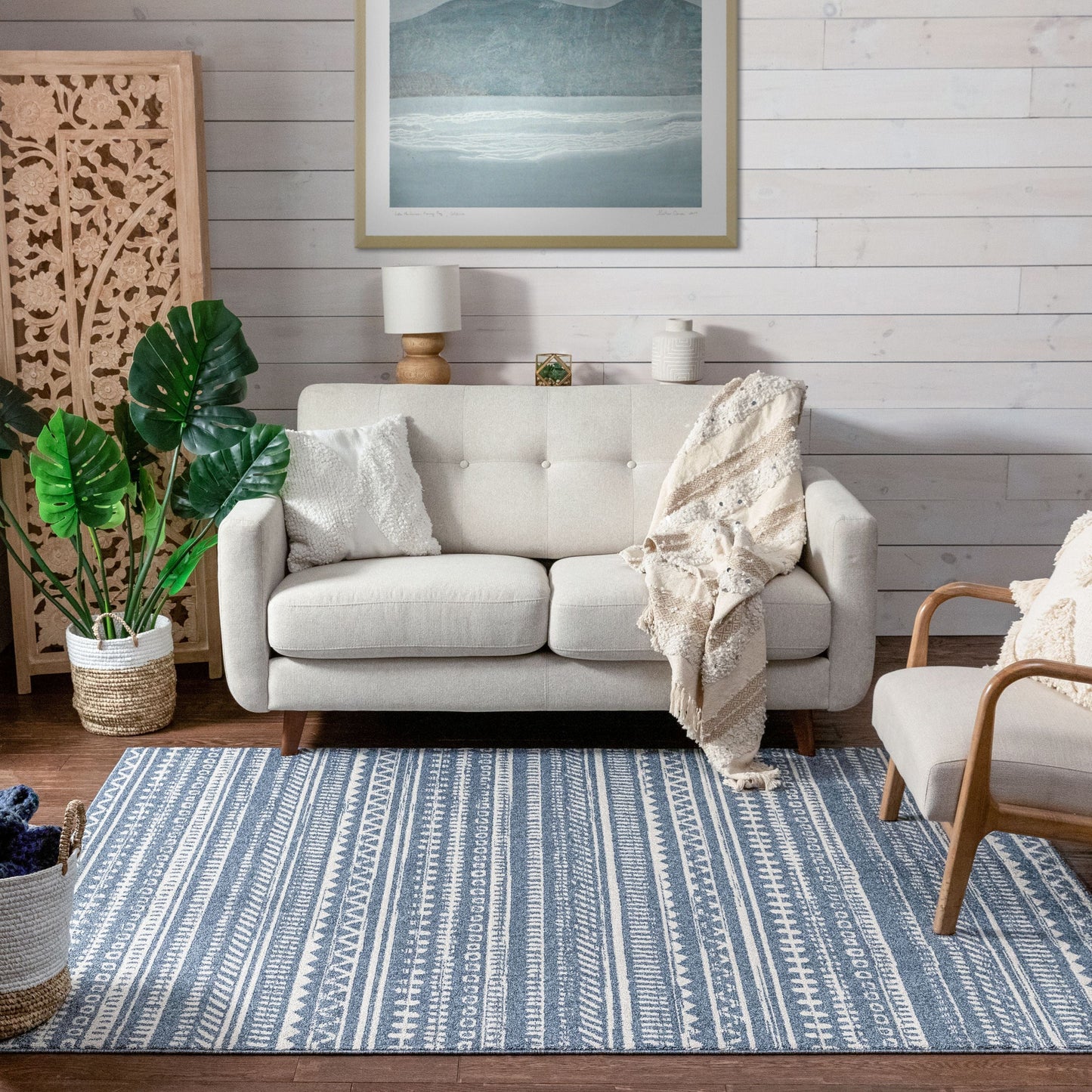 Easton Blue Modern Geometric Rug VR-16