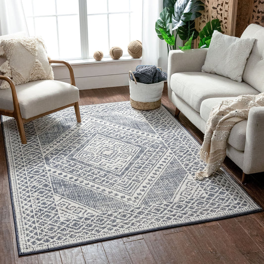 Lila Blue Modern Southwestern Rug VR-24