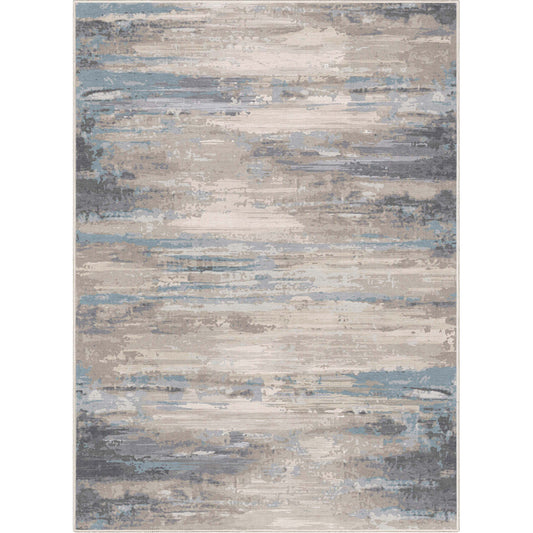 Abstract Tuscany Beige Blue Rug W-AB-12A