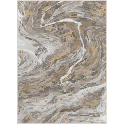 Abstract Dunes Beige Gold Rug W-AB-15C