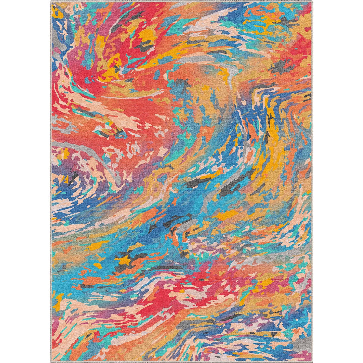 Abstract Harmony Multi Color Rug W-AB-15D