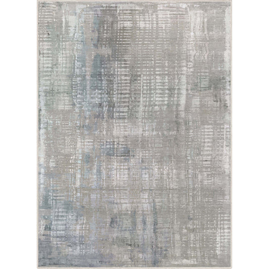 Abstract Bauhaus Beige Blue Rug W-AB-26A