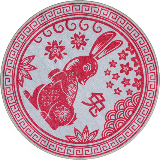 Apollo Chinese Calendar Red Rug W-AP-06A