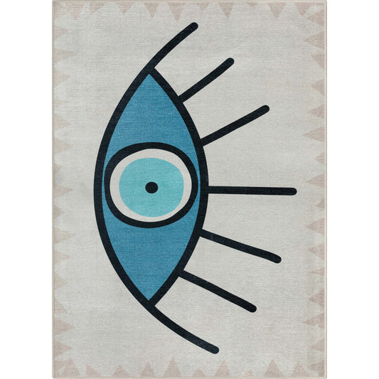 Apollo Evil Eye Beige Rug W-AP-43A