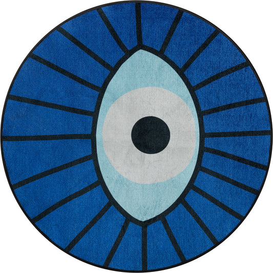 Apollo Evil Eye Blue Rug W-AP-44A