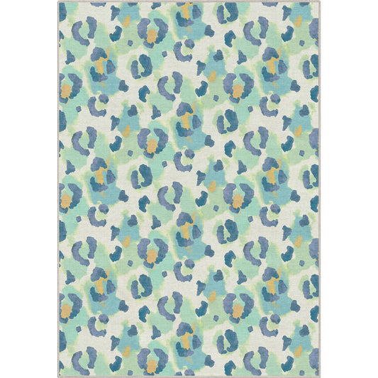 Animal Prints Leopard Green Beige Rug W-APT-01A