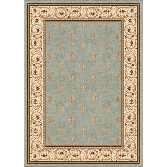 Apollo Fleur De Lis Blue Rug W-FDL-01B