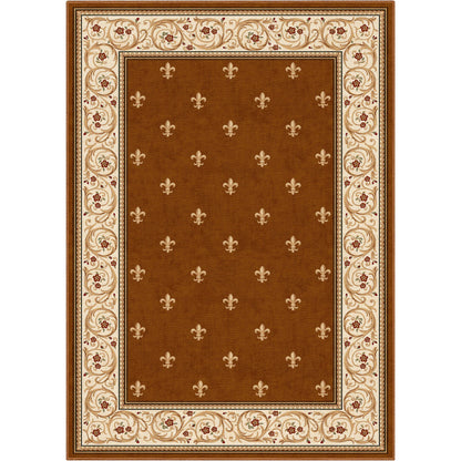 Apollo Fleur De Lis Brown Rug W-FDL-01C