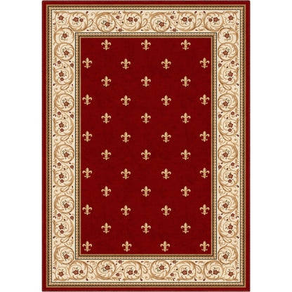 Apollo Fleur De Lis Red Rug W-FDL-01F