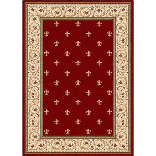 Apollo Fleur De Lis Red Rug W-FDL-01F