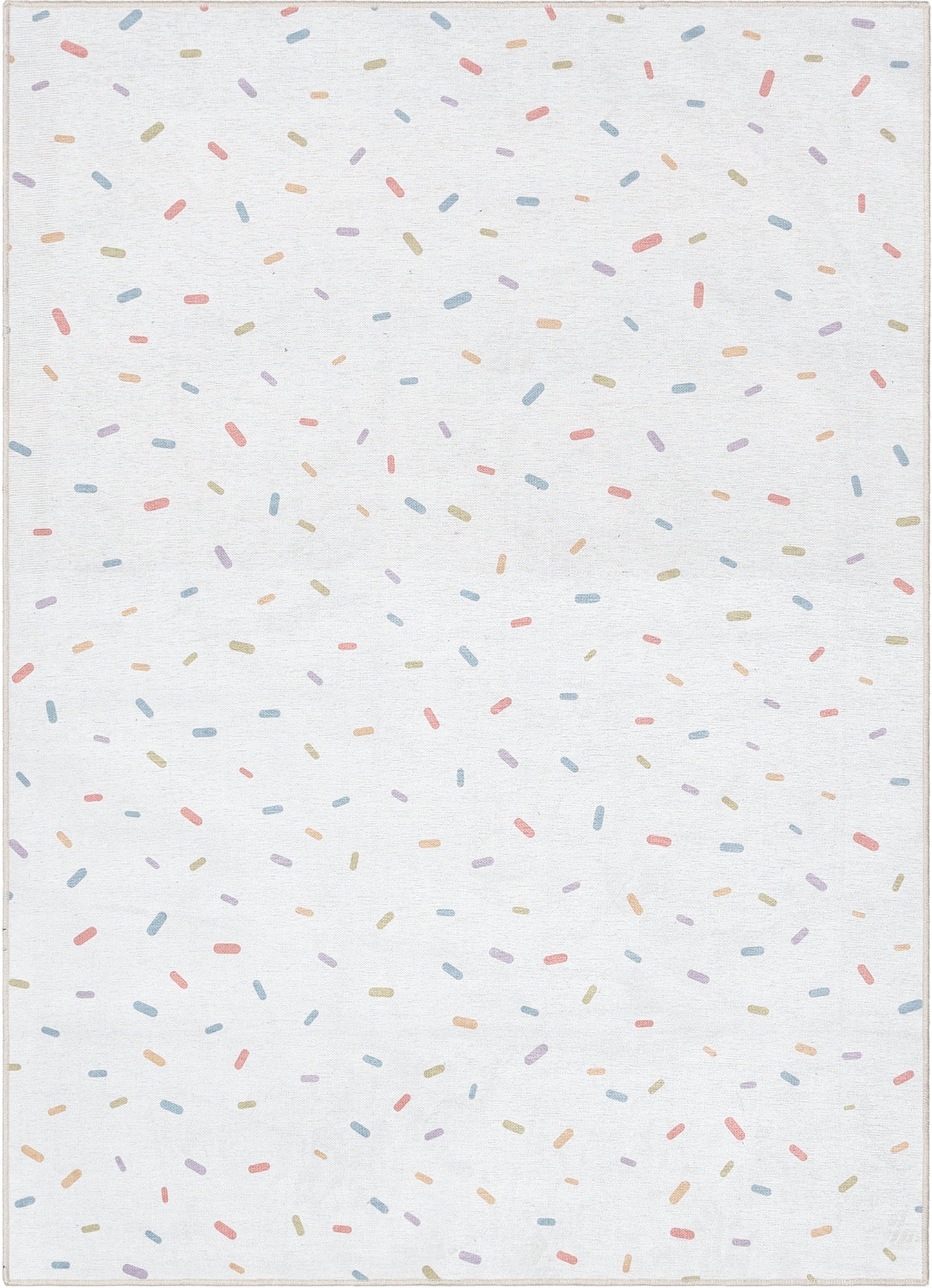 Sprinkles Modern Multi Color Flat-Weave Washable Area Rug W-KD-09A