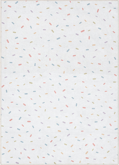 Sprinkles Modern Multi Color Flat-Weave Washable Area Rug W-KD-09A