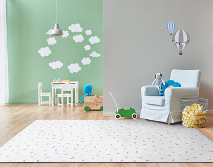 Sprinkles Modern Multi Color Flat-Weave Washable Area Rug W-KD-09A