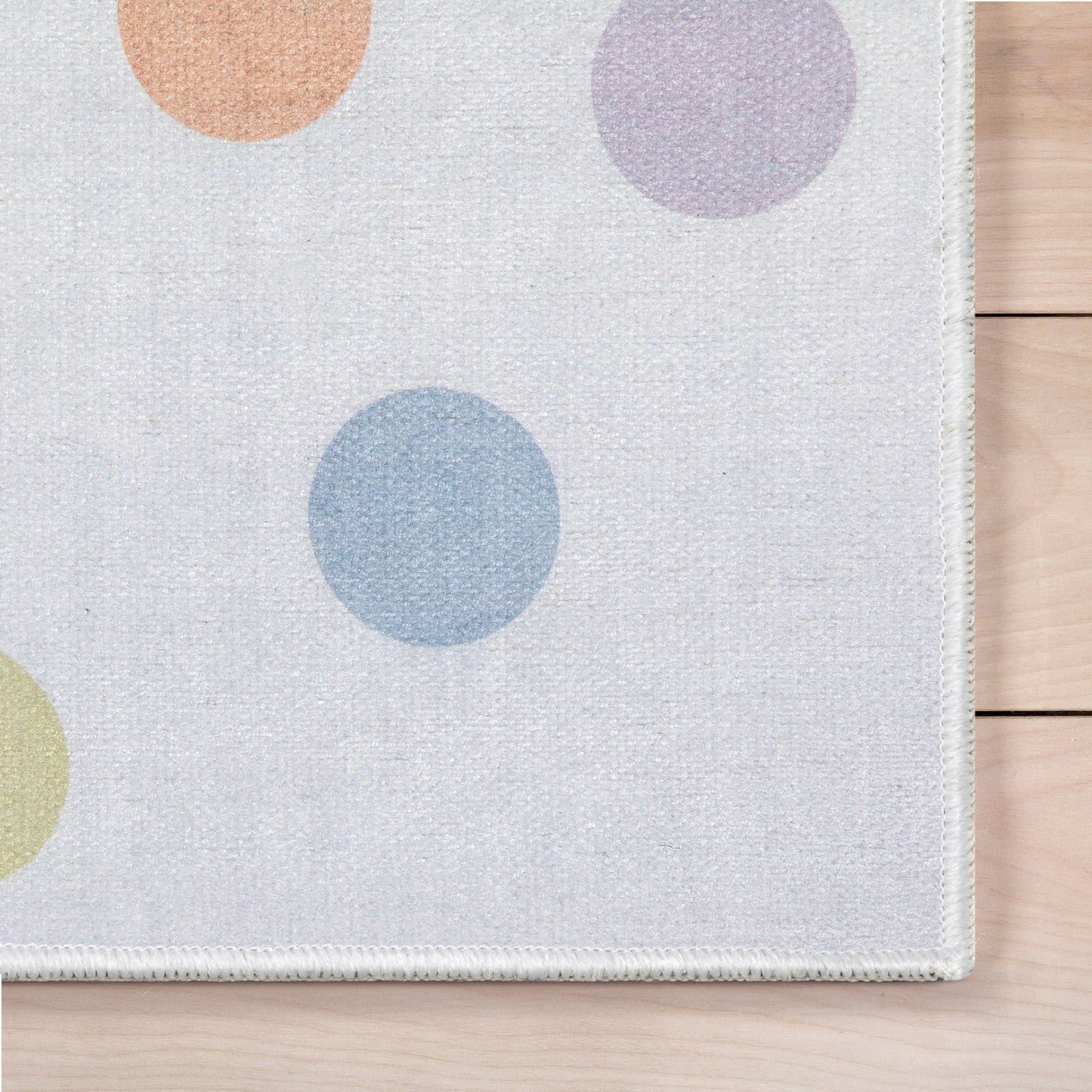 Multi Dot Modern Multi Color Flat-Weave Washable Area Rug W-KD-10A