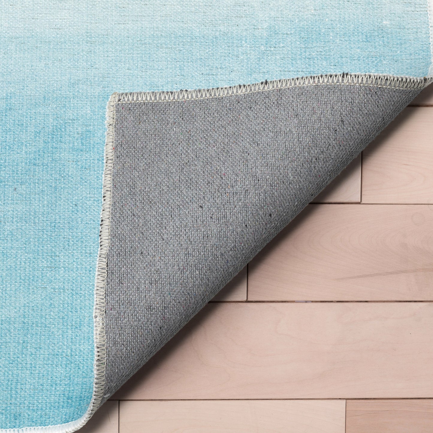 Nightfall Modern Blue Flat-Weave Washable Area Rug W-KD-18A