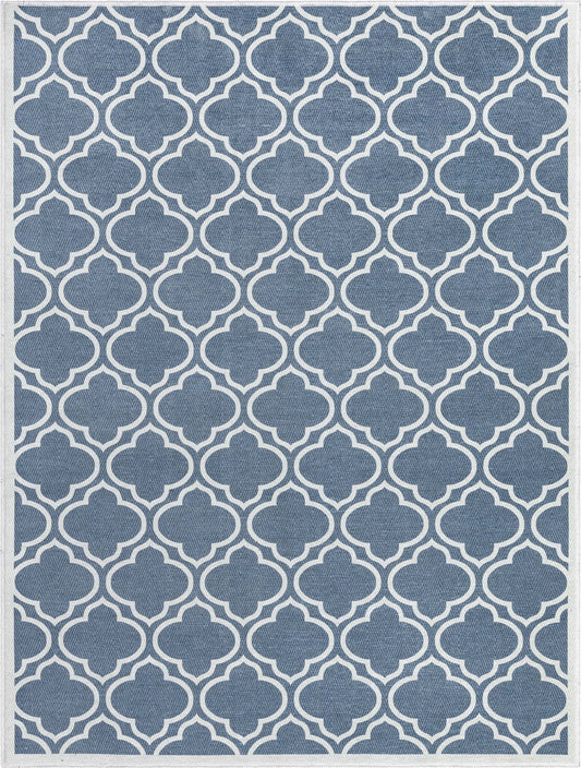 Lattice Moroccan Trellis Charcoal Grey Washable Rug W-MR-04A