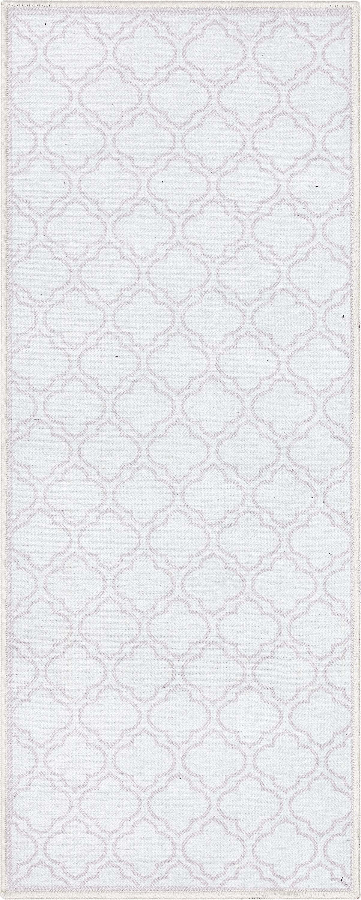 Lattice Moroccan Trellis Ivory Washable Rug W-MR-04C